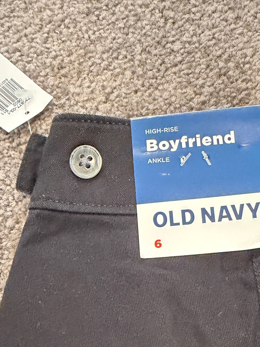 Old Navy black High rise boyfriend pants - Picture 6 of 11